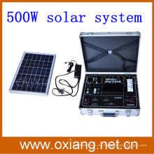 2015 generador solar portátil de la maleta de la cartera de la venta 500w caliente